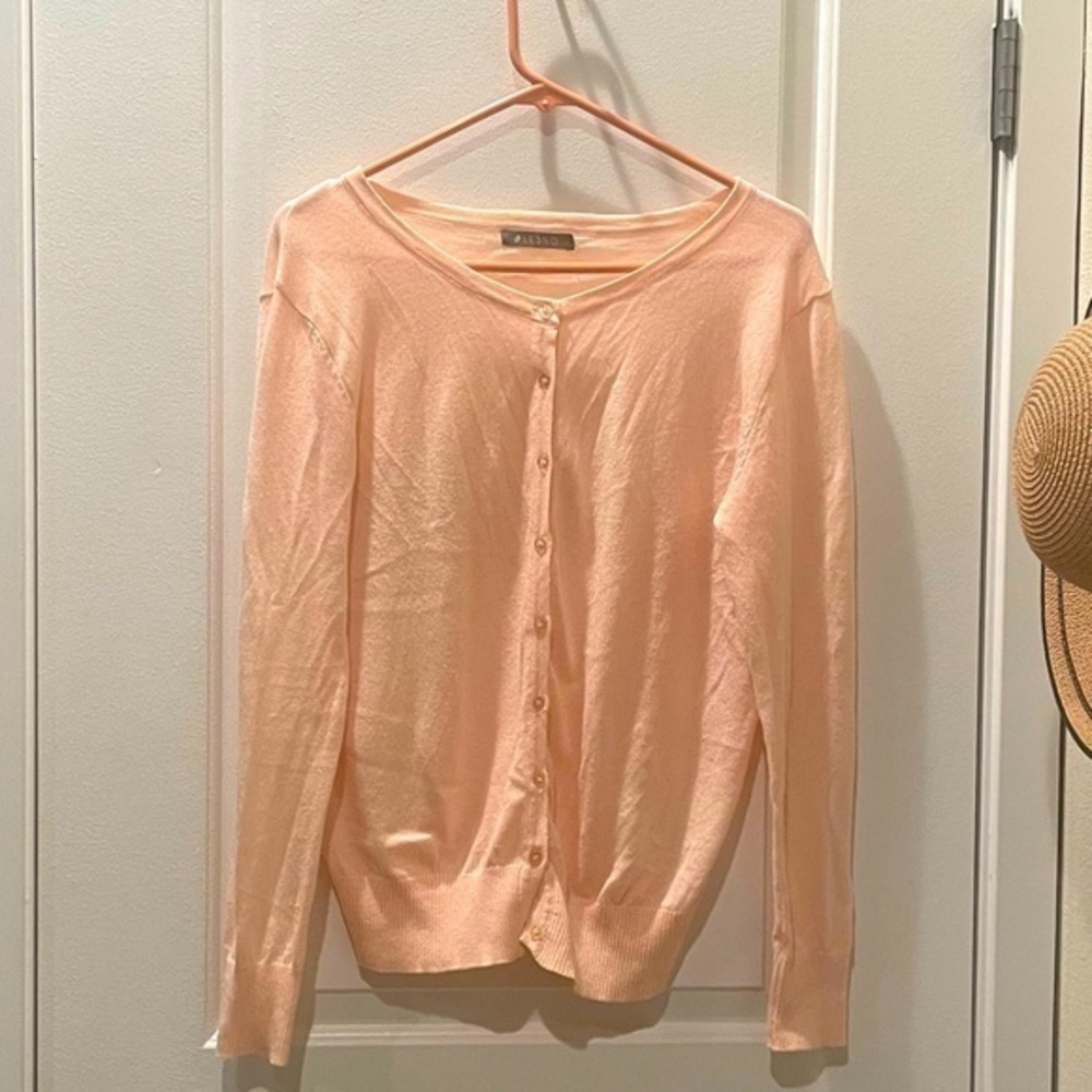 Pre-loved Lightweight Round Neck Fine Knit Cardigan Sweater